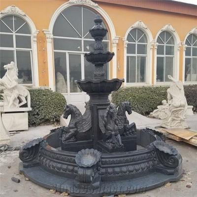 China Modern Model Tier Stone Fountain Natural Stone Sculpture Marble Fountain For Park Decoration for sale