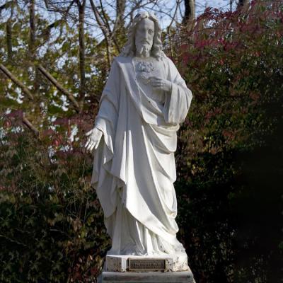 China Custom Outdoor Religious Christ Sculpture in Marble for Church and School Masterpiece for sale