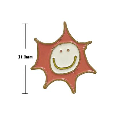 China HONYIP METAL 32mm China Factory Brand Viable Logo Sewing Large Coat Garment Two Bars Metal Decorative Button For Clothing for sale