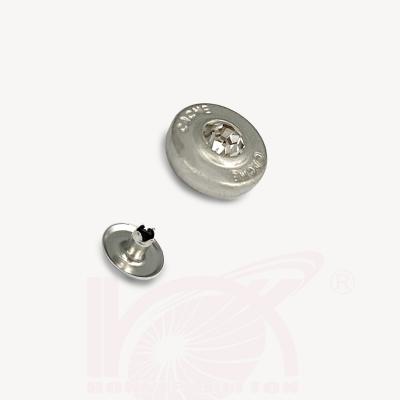 China Custom logo stone brass rivet button nickel free for denim apparel denim for sale