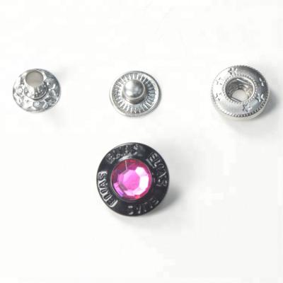 China Viable Rhinestone Button Snap Jewelry For Jeans Garment for sale