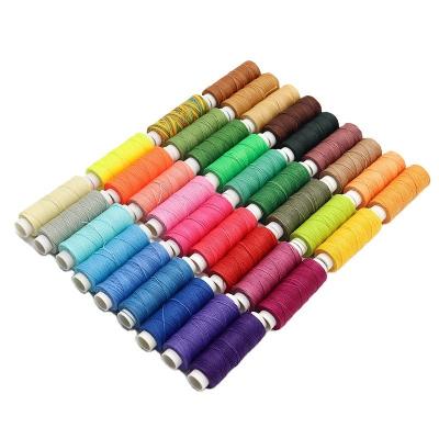 China 12g 100% Polyester Sewing Thread for Hand-sewn Leather 9ply Round Waxed Thread Sewing for sale