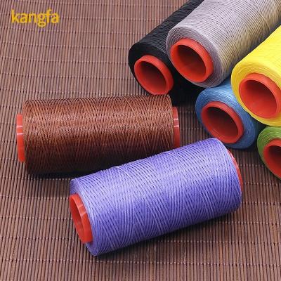 China 150d 0.8mm 30m Flat Waxed Polyester Thread for Bag Sewing 100% Polyester DIY Wax Cord for sale