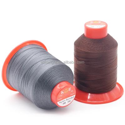 China Knitting High Tenacity Nylon 210d/3 Nylon Bonded Thread 66 Bonded Sewing Thread 115g/cone for sale