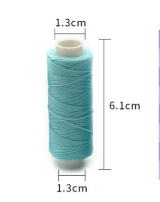 China 12g 100% Polyester Round Wax Hand-sewn Leather Waxed High Strength Polyester Sewing Thread for sale