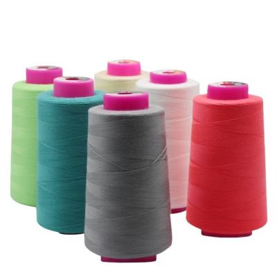 China Niedrige MOQ 40/2 Spun 100% Polyester Nähgarne für Nähmaschinen zu verkaufen