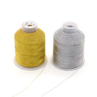 China Sparkling Metallic Embroidery Thread for Machines Cords and Braids in Golden Shades for sale