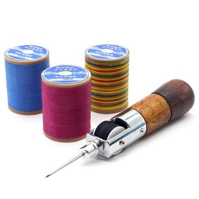 China 100% Poliéster 57G Peso Flat Waxed Thread para crochê Hilo Encerado Para Coser Zapatos à venda