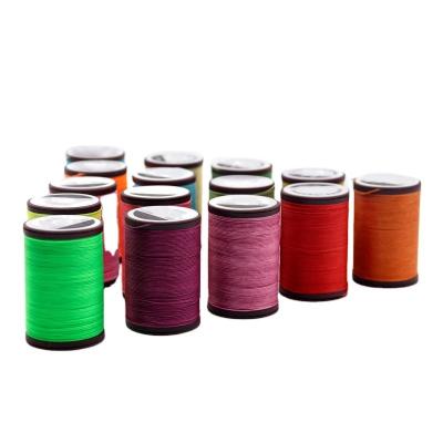 China 0.8mm Round Waxed Thread Cord Red for Hand Stitching Leather and Handmade Accessories for sale