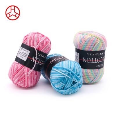 Cina 50 g Materiale Filato di lana multicolore di colore puro Filato di latte di cotone Filato di maglia Lana in vendita