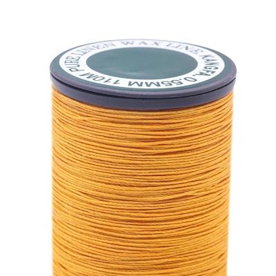 China Tejido a mano 0,55 mm hilo de lino encerado 120 m en 40 colores para proyectos de macrame en venta