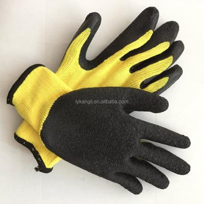 China Durable Black Ply Latex Coat Work Glove for sale