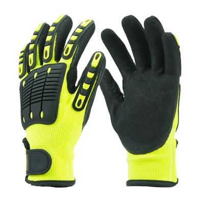 China Durable TPR Anti Vibration Industrial Work Safety Working Hand Shock Resistant Gloves for sale