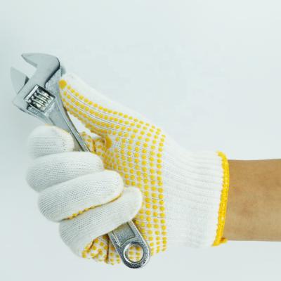 China Flexible PVC Dotted Cheap Cotton Cotton Gloves For Work for sale