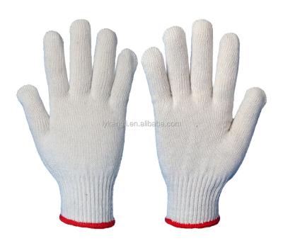 China Widely Natural White Cotton Knitted 7/10gauge Working Gloves for sale