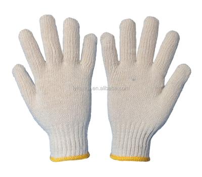 China Widely White Cotton Knitted Safety Working Gloves for sale