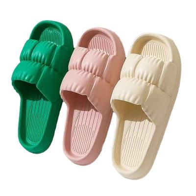 China Anti-Odor Hot Sale Fashion Summer Petal Couple Soft Outsole Anti Slip Comfortable Cloud EVA Slider Slippers Women For Home Bathroom Hotel for sale