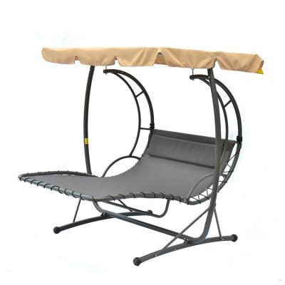 China Portable Outdoor Furniture Garden Camping Hammock With Heavy Duty Steel Frame Stand for sale