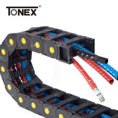 China Wear Resistance Best Selling Type and Full Closed Type PA66 Nylon Plastic Cable Drag Anchor Chain Carrier Deck Chain for sale