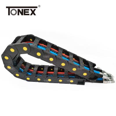 China CNC Bridge Type Nylon Plastic Flexible Energy Anchors Wear Resistance Chain And Pipe Carriers Drag Chains for sale