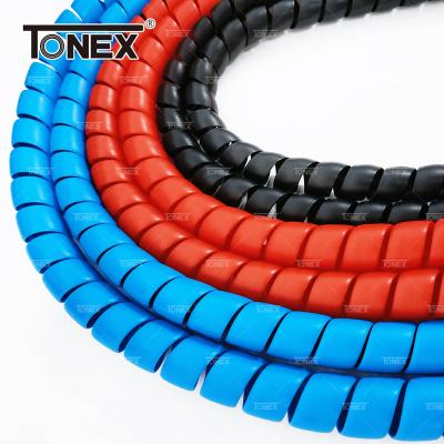 China Long Term Protection Plastic Spiral Guard For Pipe Customized Spiral Protective Wrapping Pipe Guard Colored Band Cable for sale