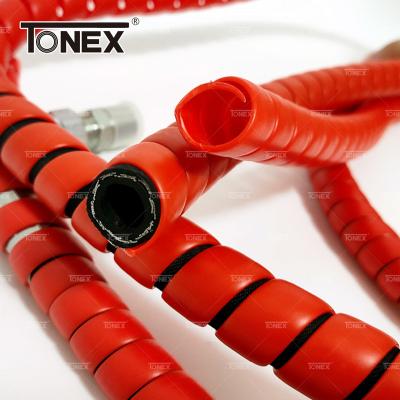 China Anti-collision Flexible PP Hydraulic Hose Protectors Spiral Hose Guard for sale