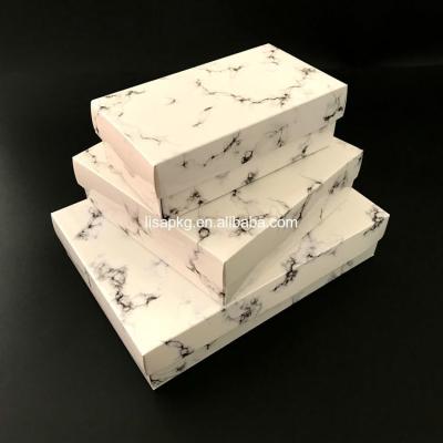 China Recyclable Custom Marble Candy Packaging Gift Storage Folded Paper Box for sale