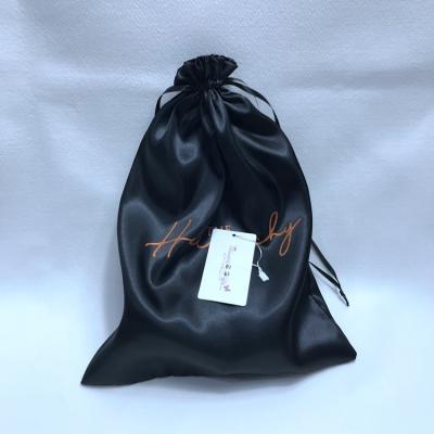 China Recyclable Bag Factory Product Satin Bags Hair Extension With Logo Printing Hair for sale