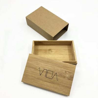 China Handmade Custom Storage Gift Square Packaging Bamboo Wooden Box With Lids for sale