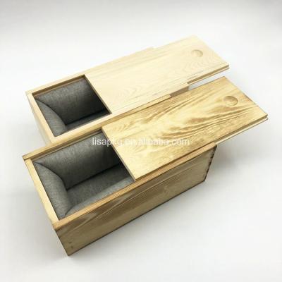 China Handmade Custom Logo Luxury Tea Set Jewelry Storage Pine Wooden Box With Insert for sale