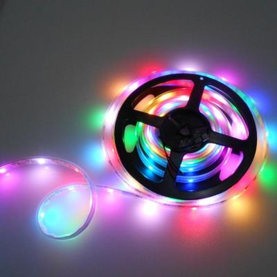 China Digital 5V Strip Light WS2812 RGB 30led 60led 90led Magic Accessible LED Strip Light Color Pixel Dream Strip Light for sale