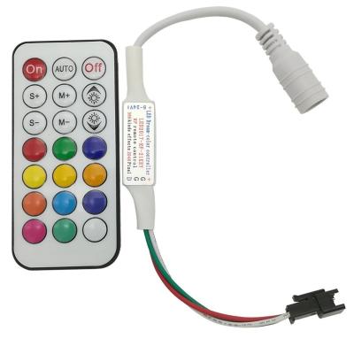 China DC5V-24V WS2811 WS2812 Strip Light Control Mini WIFI 21keys Chasing RGB Controller for sale