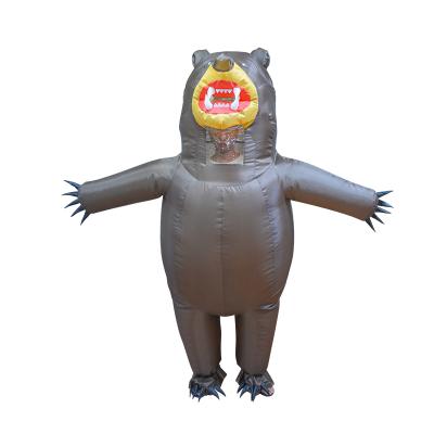 China New Arrival Inflatable Costume Full Body Bear Costume Halloween Carnival Party Air Blow Up Halloween Carnival Costume Inflatable Bear Costume for sale