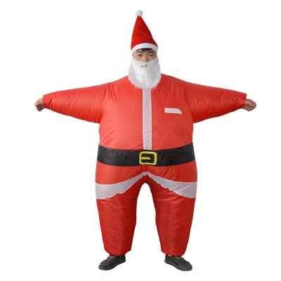 China HUAYU Halloween Carnival Party Costume Inflatable Christmas Santa Claus Funny Blow Up Adult Rider Suit Cosplay Gift For Christmas for sale