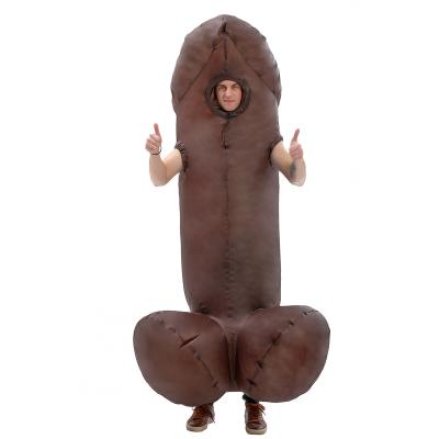 China Party Halloween Carnival Costume Funny Color Willy Costume For Bachelorette Party Inflatable Cafe Style for sale