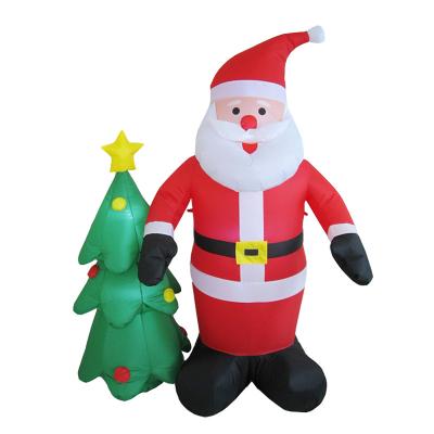 China New HUAYU Polyester Christmas Decoration Props Inflatable Santa Claus Lights Inflatable Christmas Tree Decoration for sale