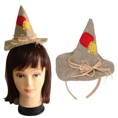 China New Item HUAYU Style Halloween Scarecrow Mini Hat Headband For Carnival Cute Party Decoration Free Size for sale