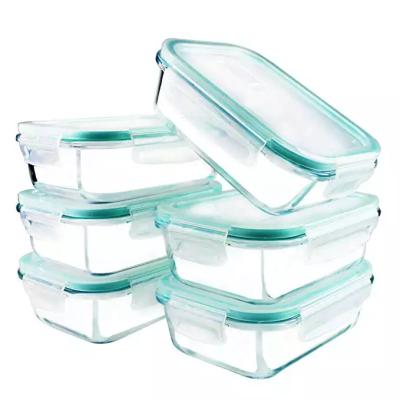 China Sustainable 2022 High borosilicate heat resistant glass storage food container Glass containers for food storage for sale