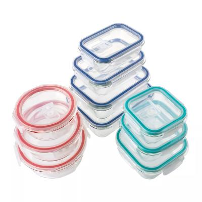 China Sustainable Glass food storage container set 2022 High borosilicate heat resistant for sale