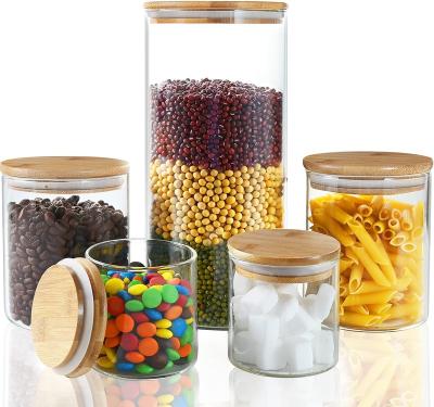 China Sustainable Food Storage Container Kitchen Pantry Storage Jar for Flour Cereal Sugar Tea Coffee Beans Snacks for sale