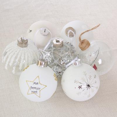 China 2021 Personalized Christmas Hard Hanging Ornament Glass Christmas Tree Christmas Ball For Decoration for sale