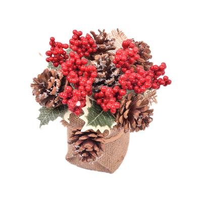 China Christmas Tree Pet Christmas Decorations Small Christmas Tree Indoor Home Decoration Artificial Mini Small Pine Tree for sale