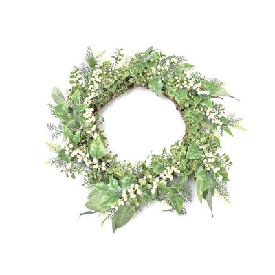 China PET New Fashion Design Spring And Hanging Decoration Flower Christmas Garlands For Knock Door for sale