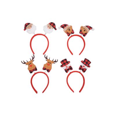 China Terylene New Style Christmas Adult Dress Props Head Hair Band Christmas Party Elk Buckle For Kids for sale