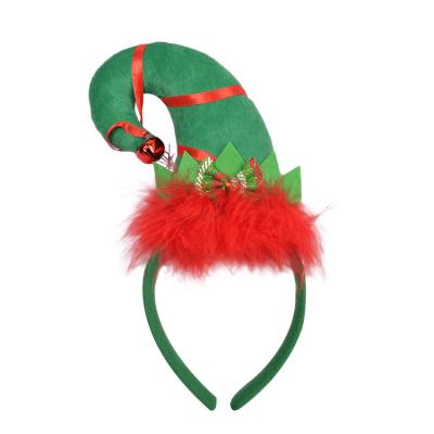 China Personalized Terylene Lovely Children's Headband Fashion Plush Creative Hat Hair Circle Christmas Hair Circle for sale