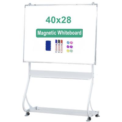 China VCW School Movable Magnetic Double Sided 70x100cm School White Board Stand Classroom Teaching Writing Board for sale