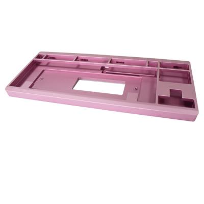 China 60% OEM Aluminum Plastic Anondized Mechanical Keyboard Parts Machining CNC Keyboard Case for sale