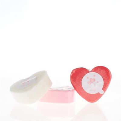 China Custom Hotel Spa Wholesale Mini Love Heart Color 35g Hotel Displacement Soap Home One Time for sale