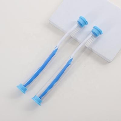 China Advertising Round Injection Glue Bristle Advertising Toothbrush Soft Comfortable And Beautiful Bucket Individually Packaged Disposable Hotel for sale