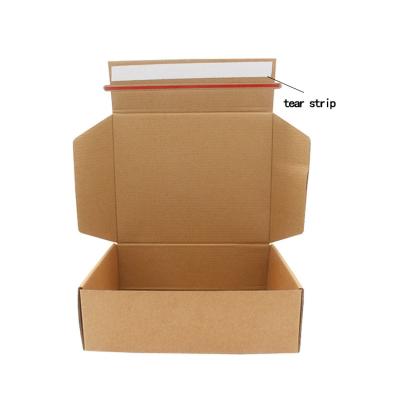 China Hi-tech Materials Recycled Custom Cardboard Printed Tech Kids Underwear Tear Strip Packing Girls Recycled Shipping Boxes With Zipper for sale